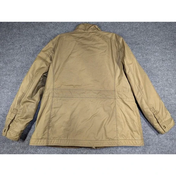 LL Bean x British‎ Millerain Waxed Cotton Field Jacket Women's Size XL Tan Chore